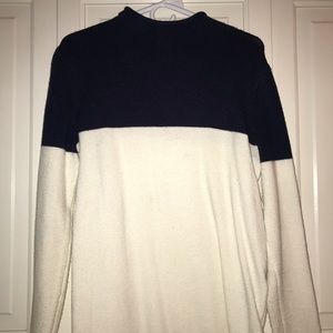 Two Tone Mock Neck Sweater